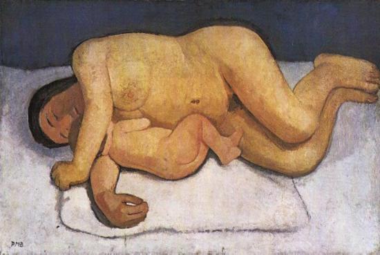Paula Modersohn-Becker "Reclining Mother and Child" (1906)