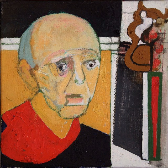 "Self portrait with Saw" (1997) by William Utermohlen « Courtesy of Chris Boïcos Fine Arts, Paris »